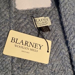 Blarney NWT Scottish Wool Heather Blue Wrap Shawl One Size